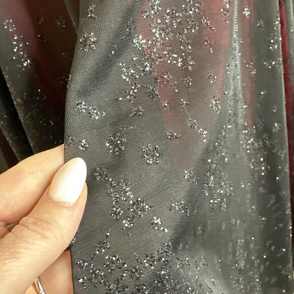 Vintage Forever 21 Dress Womens S/M Black Red Mesh Babydoll Whimsy Fairy Y2K - Picture 8 of 13